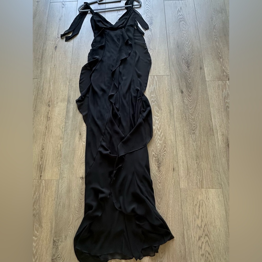 City Triangles Black Sleeveless Maxi Gown Size 3 - Picture 3 of 7